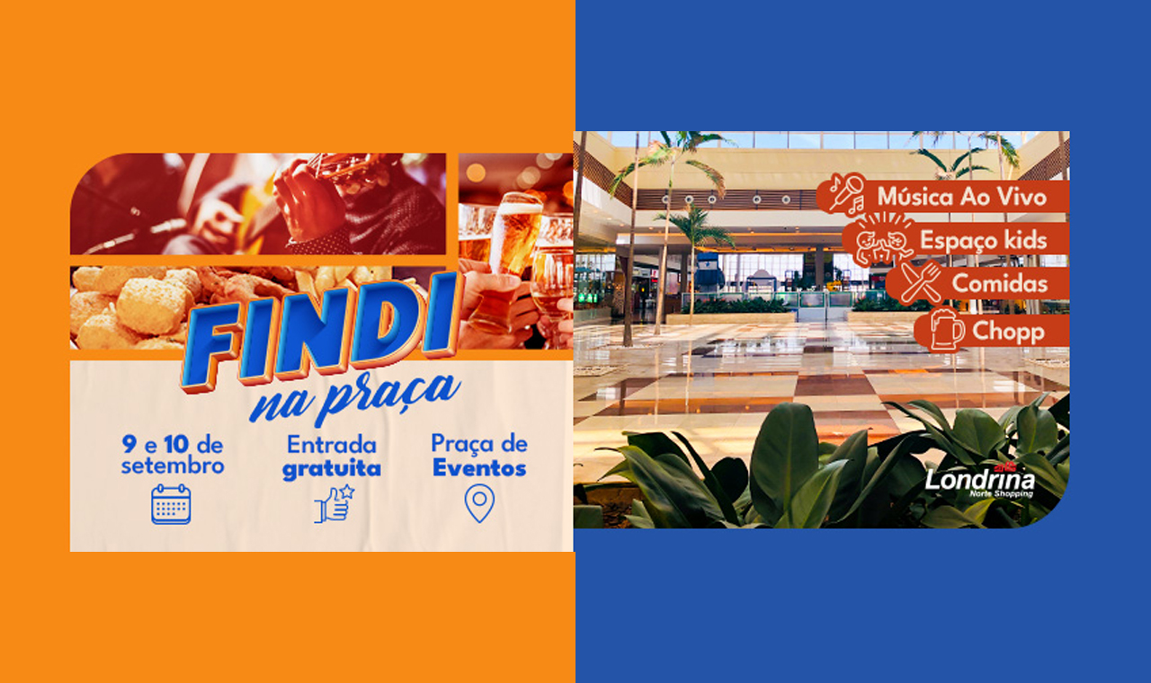 “Findi na Praça” tem shows e recreação infantil gratuitos no Londrina Norte Shopping