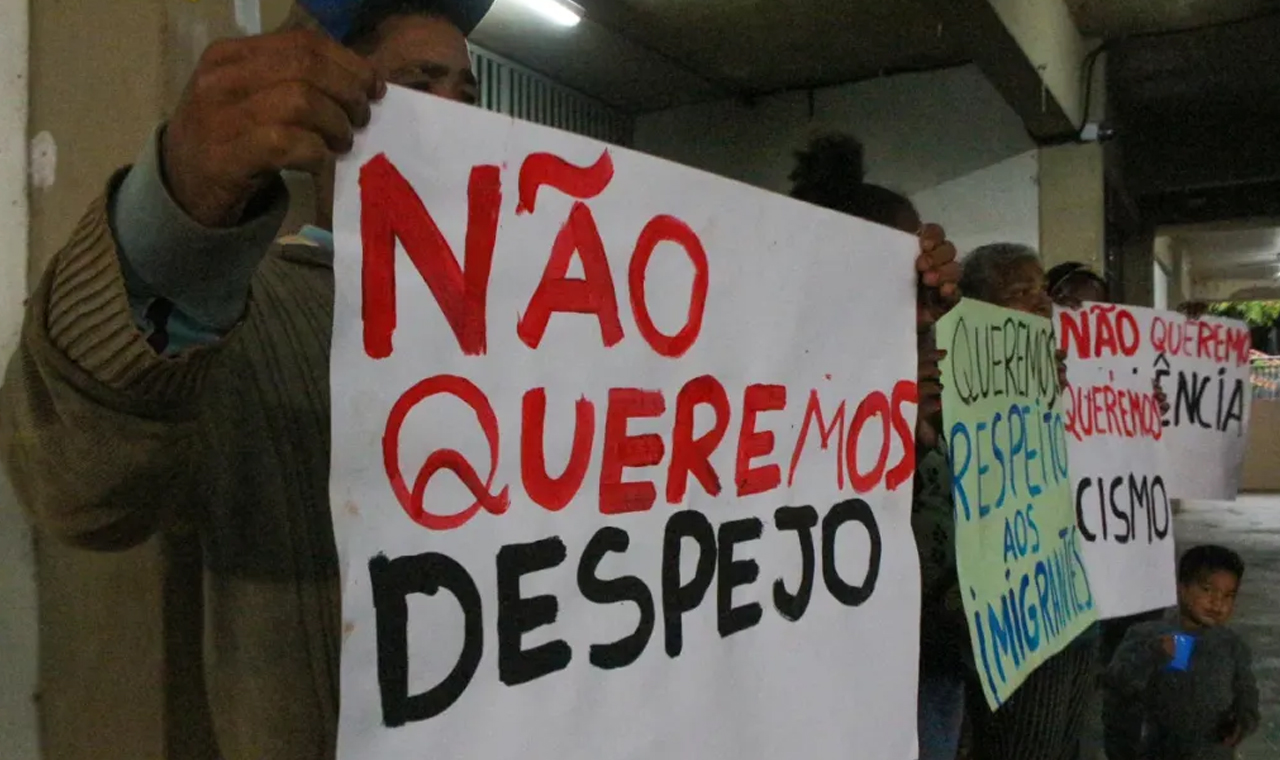 Familiares de mortos em confronto com a polícia protestam durante o ‘Grito’ no Calçadão