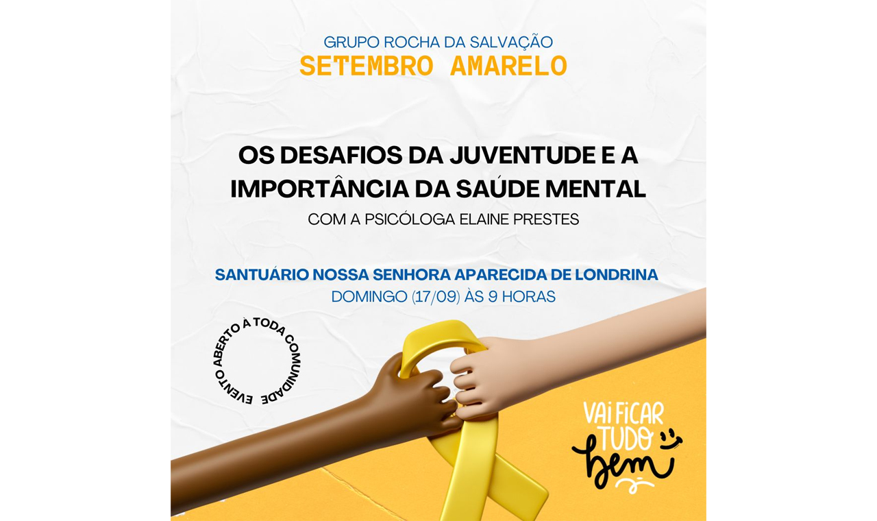 Grupo de jovens “Rocha da Salvação” realiza palestra de combate ao suicídio