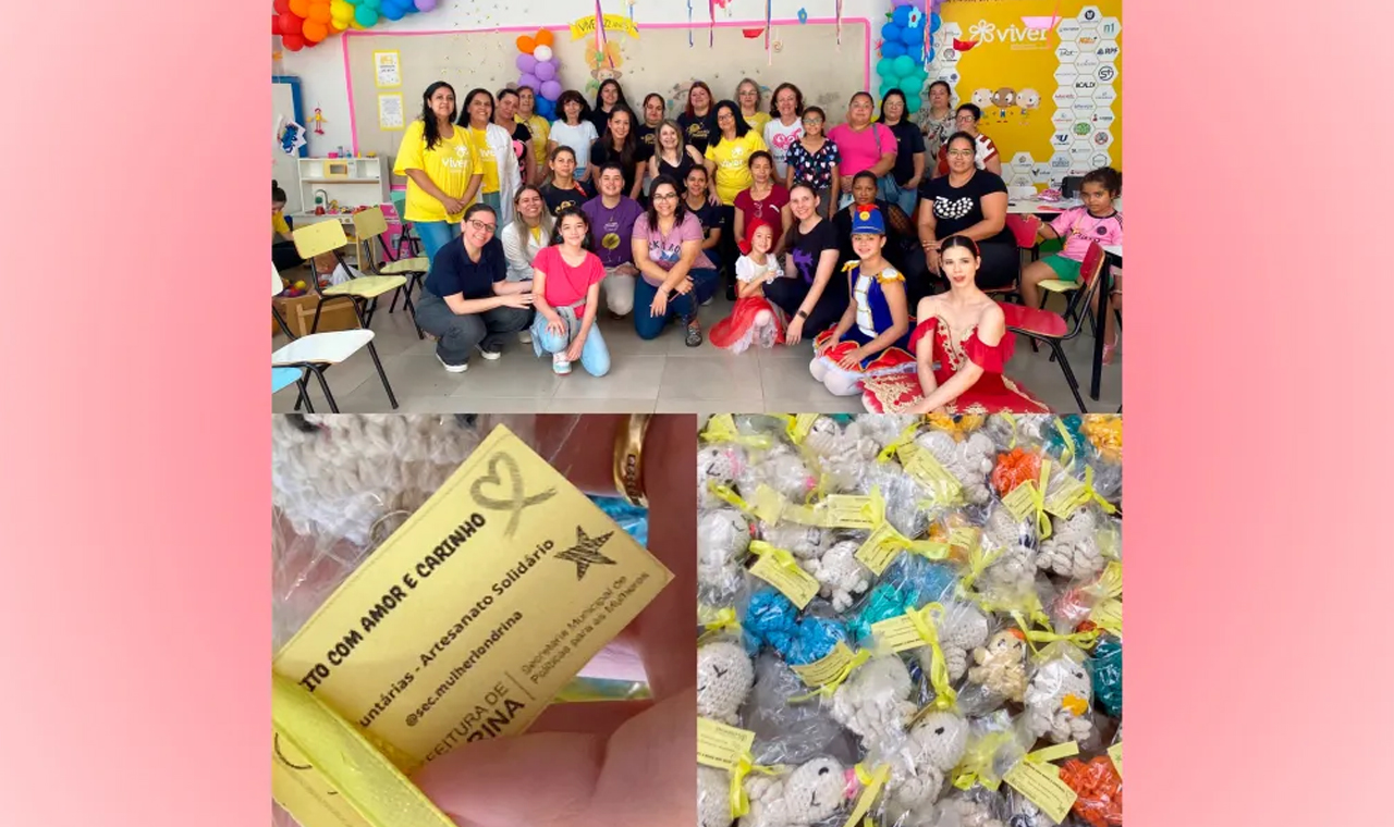Secretaria da Mulher entrega 140 amigurumis para crianças atendidas na ONG Viver