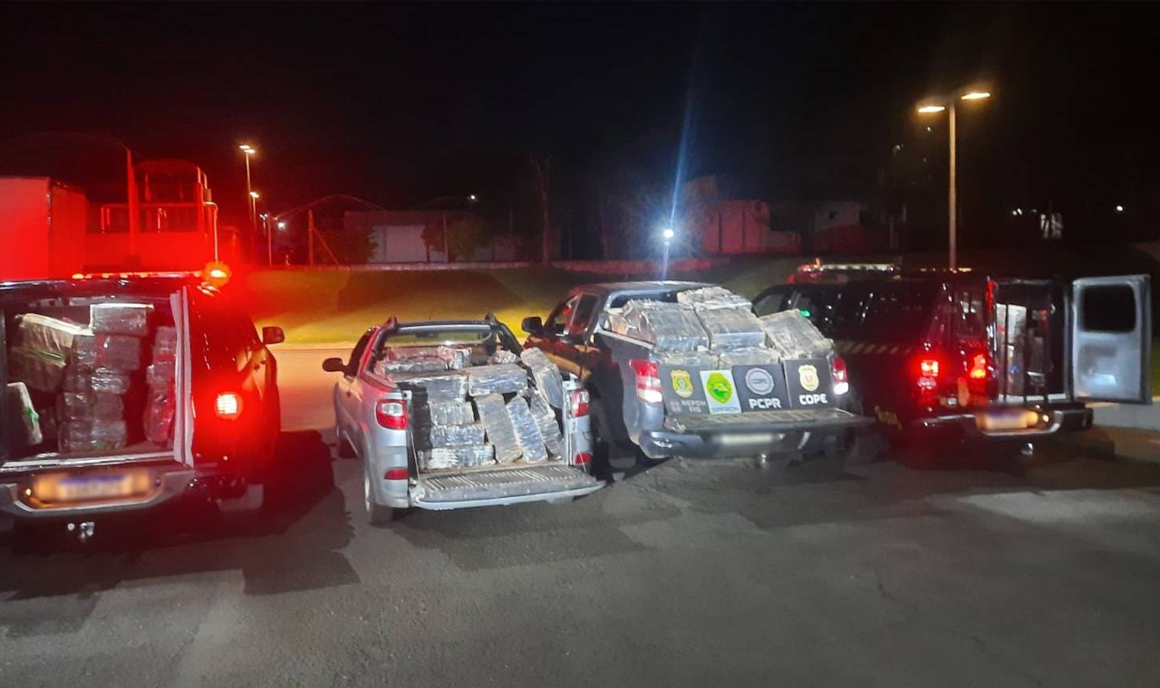 Polícia Federal e Forças Estaduais apreendem mais de três toneladas de maconha no Paraná