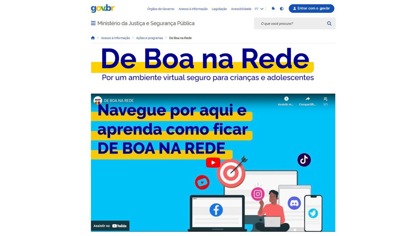 Governo federal cria site com dicas sobre como proteger crianças nas redes