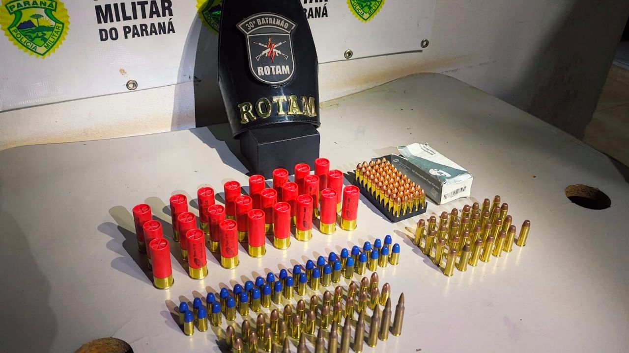 Polícia Militar apreende diversas munições de vários calibres em bolsa de mulher na zona norte de Londrina