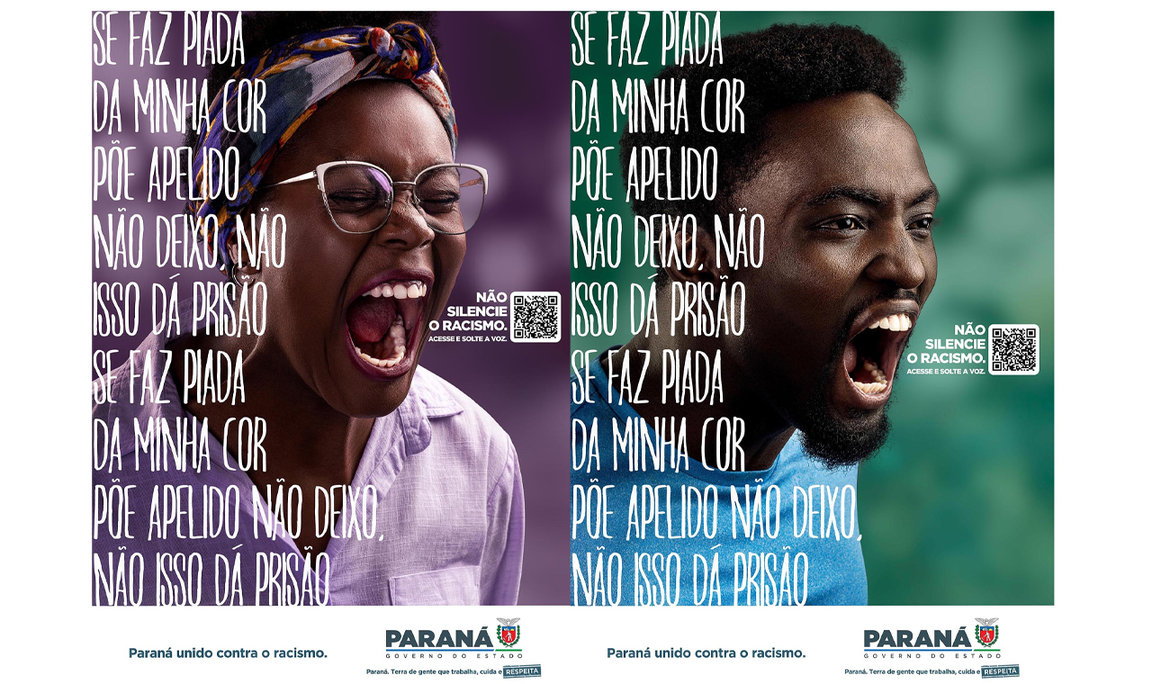 Governo do Paraná lança campanha para incentivar denúncias de racismo