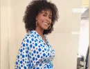 Maju Coutinho mostra barriguinha da primeira gravidez durante rotina de trabalho