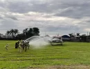 Bombeiros em formação participam de treinamento no Aeroporto de Londrina